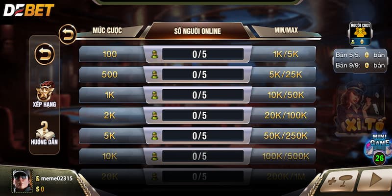 Debet Game bài: Web đánh bài đổi thưởng đa dạng game hot 4 Hướng dẫn tham gia đặt cược tại sảnh game bài