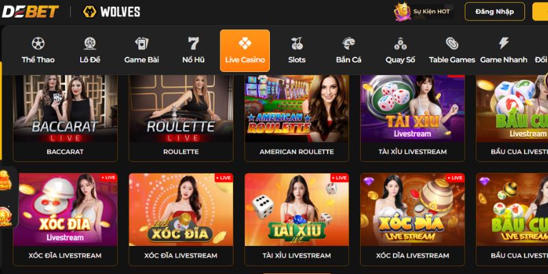 Debet Live Casino: Sòng bài trực tuyến siêu hot 2025 2 Giới thiệu sơ lược về sảnh Debet Live Casino